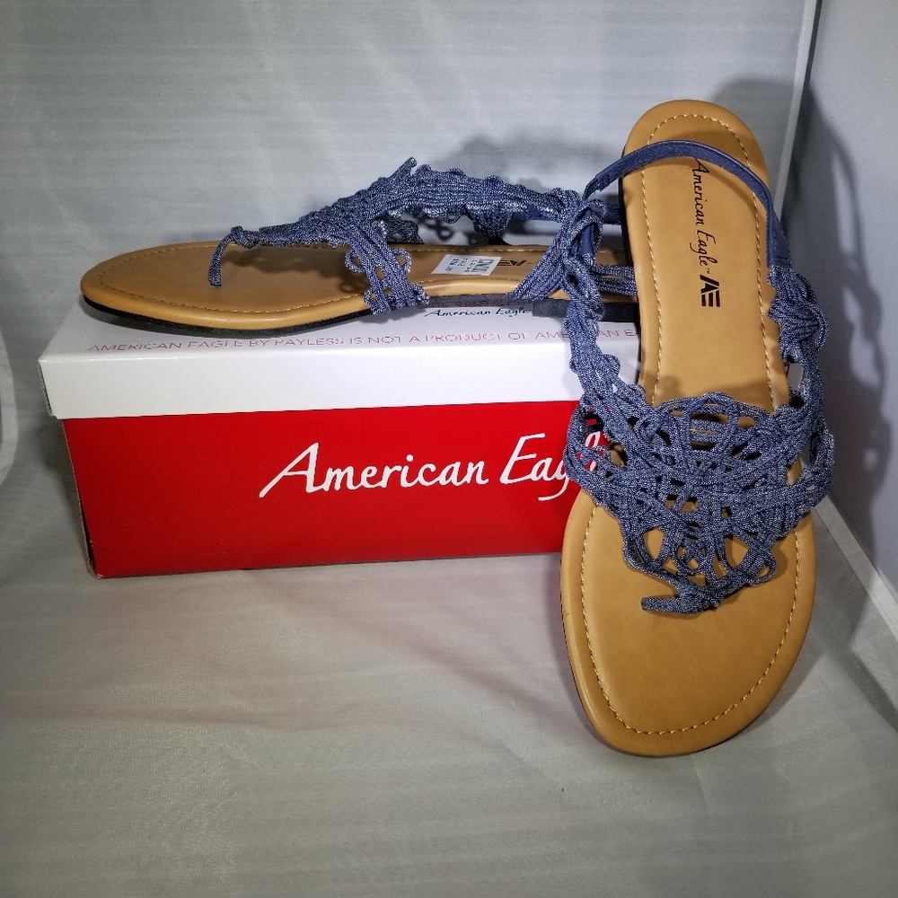 American Eagle Shay Shay Blue Size 8 Sandals